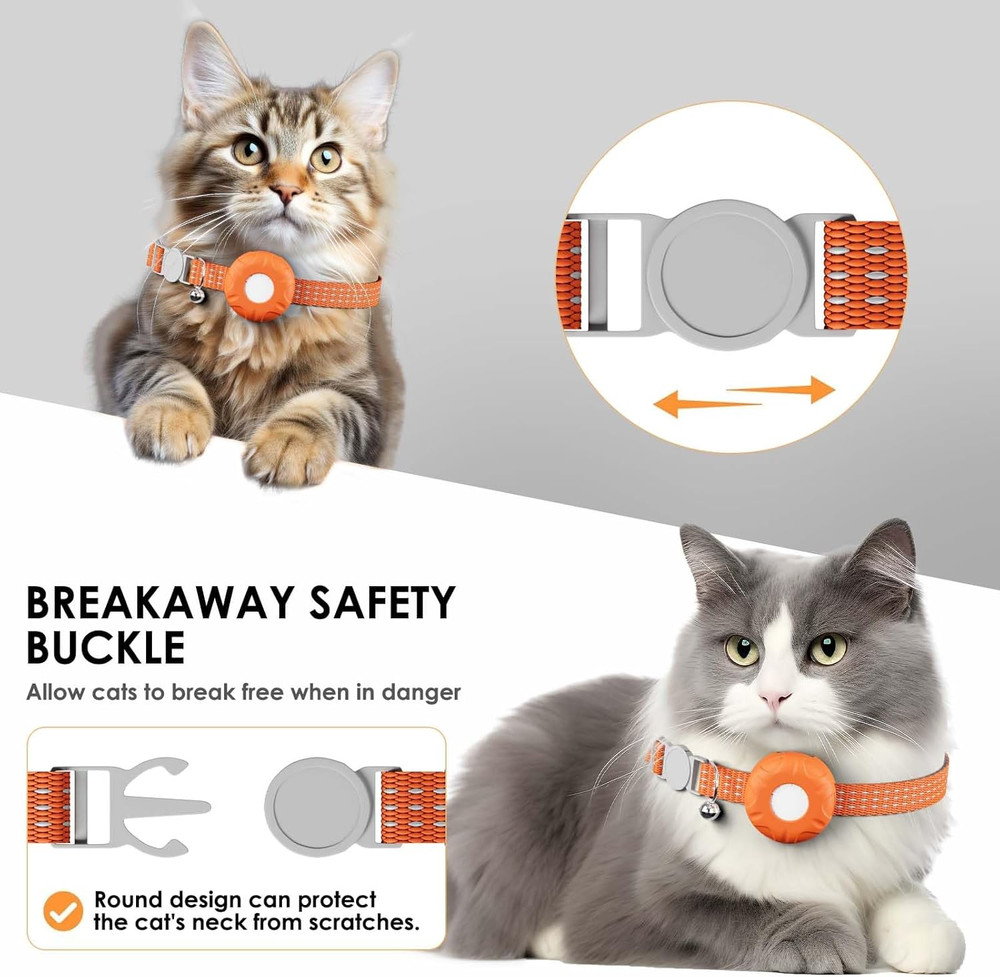 Cat Tracker, MINI Pet Tracker for Cats, Cat GPS Tracker Compatible with Apple Fi