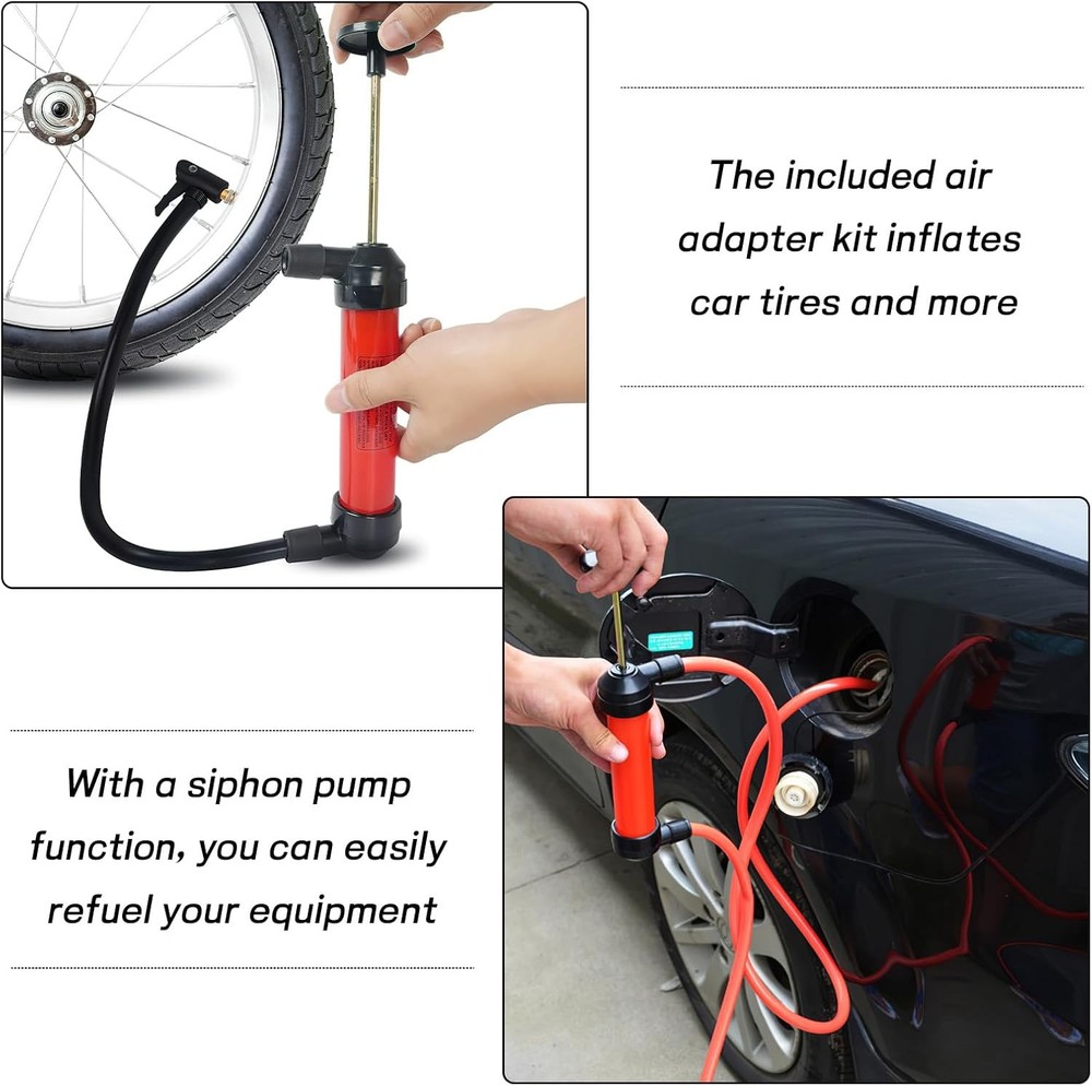 Multi-Use Siphon Fuel Transfer Pump, Fluid Extractor Siphon Transfer Pump Kit fo