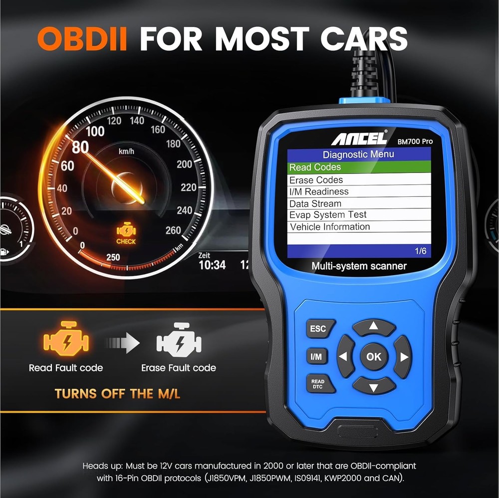 ANCEL BM700 For BMW RR OBD2 Scanner Code Reader All System Diagnostic Tool EPB