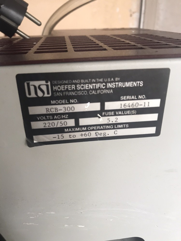 Hoefer RCB 300 Circulating Water Bath 220V