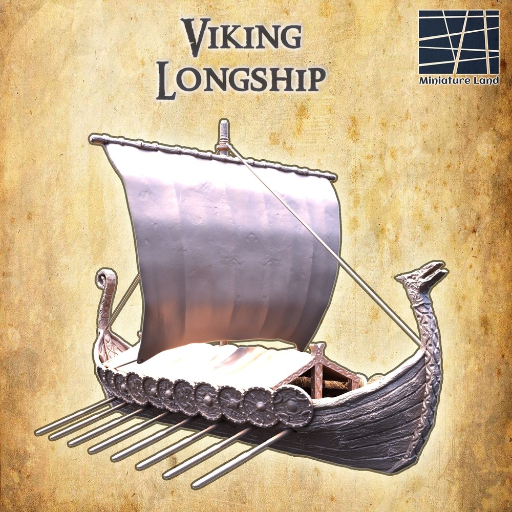 Viking Longship - Fantasy Tabletop Terrain