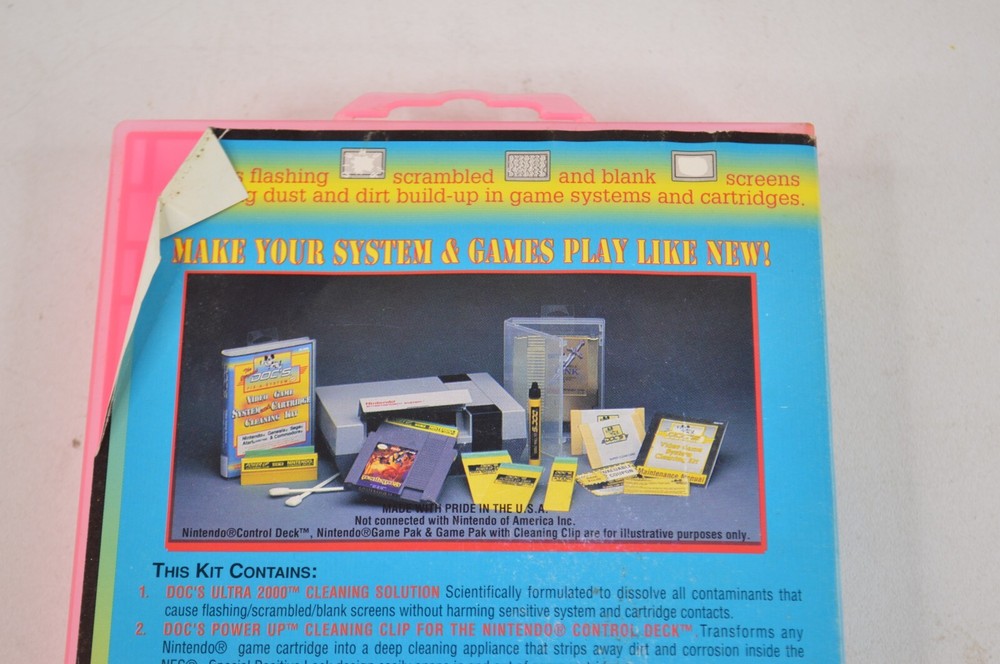 Doc's Fix-A-System Video Game Cleaning Kit for Nintendo Sega Atari Commodore
