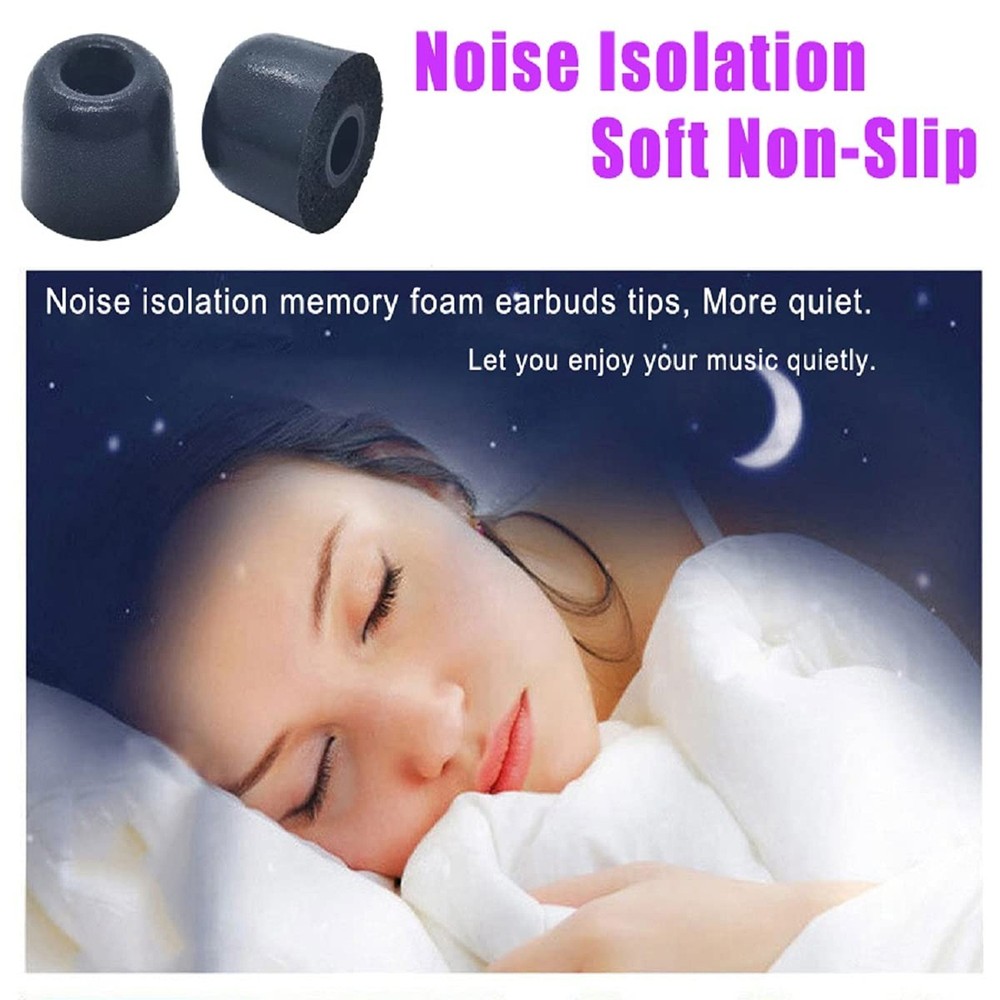 Luckvan Memory Foam Tips Replacement Earbuds Tips Isolation Noise Replacement...