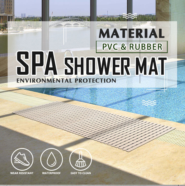 Premium Bath Tub Shower Mat Anti Slip PVC Bathroom Floor Pad Anti-bacterial Mat