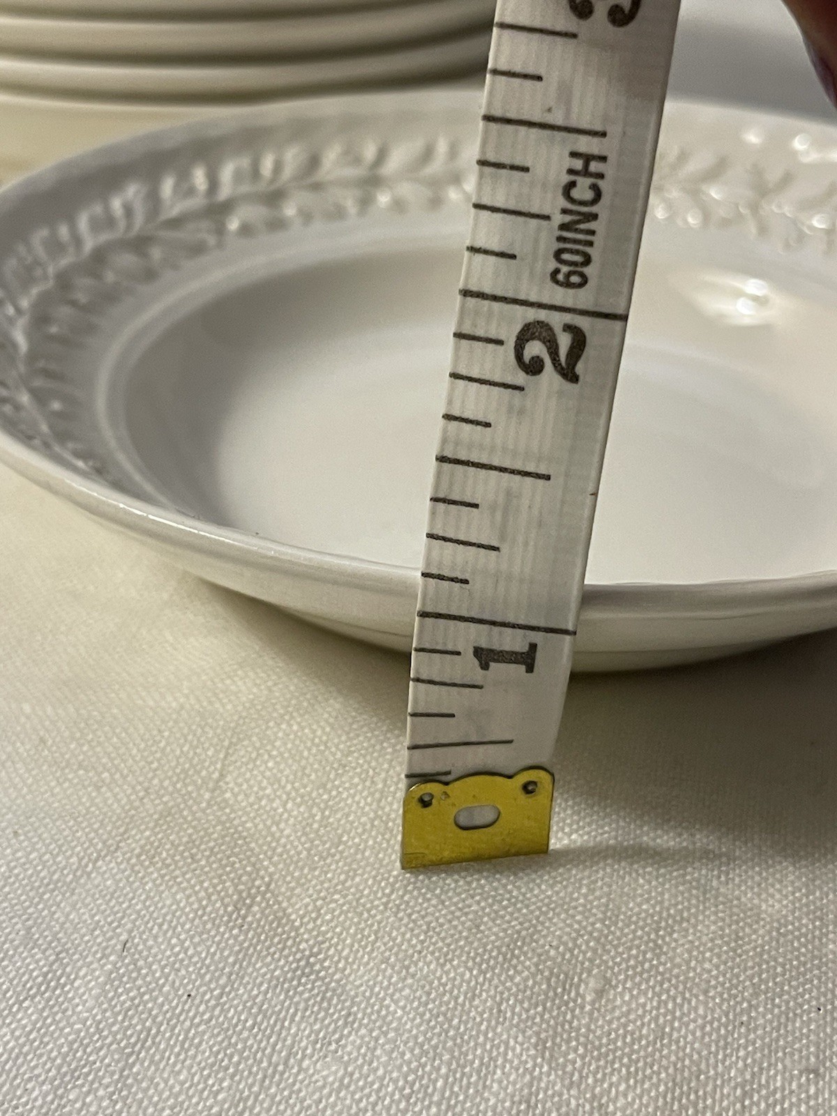 8 Wedgwood cream on cream Laurel Pattern Stoneware Fruit/Dessert(Sauce) Bowls 6”