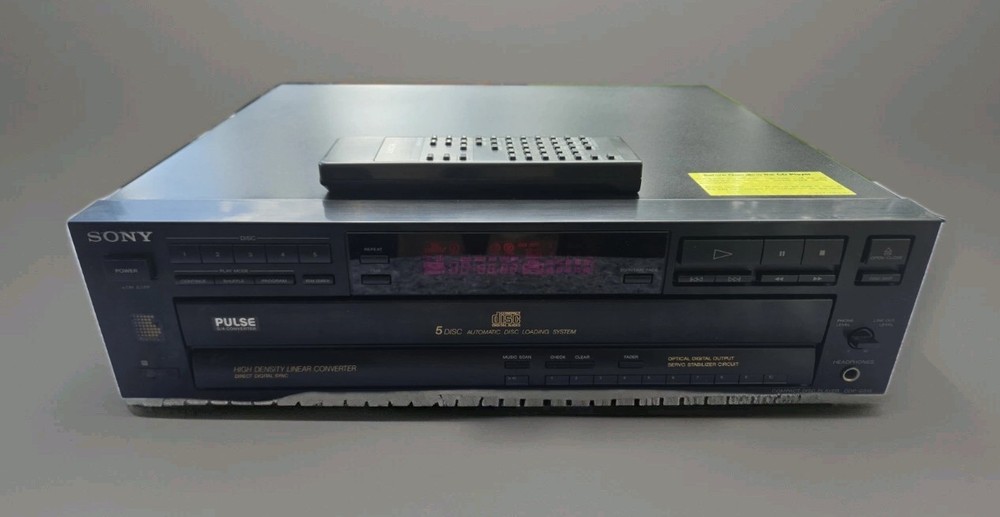 Sony CDP-C505 - 5 Disc CD Changer Player - Tested - Working