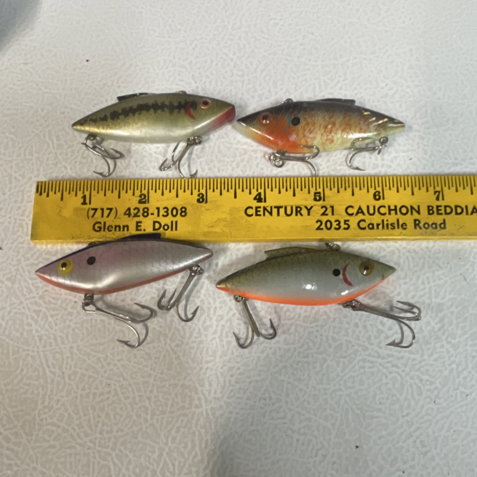 7 Hard Plastic Rattle Trap style Fishing Lures