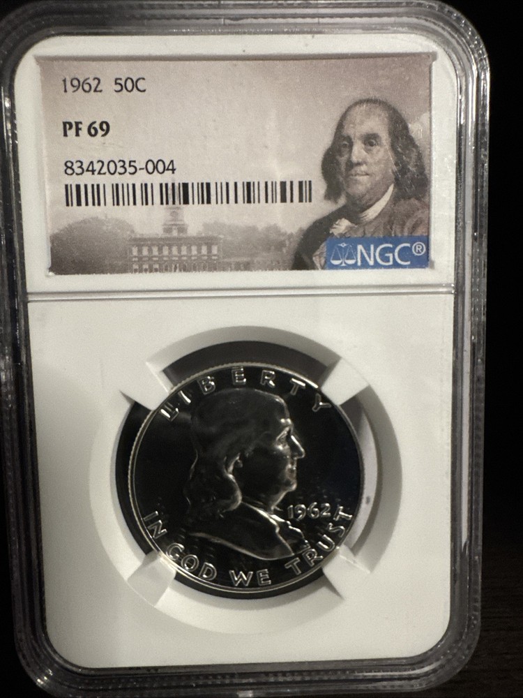 1962 Franklin Silver Half Dollar - NGC PF69