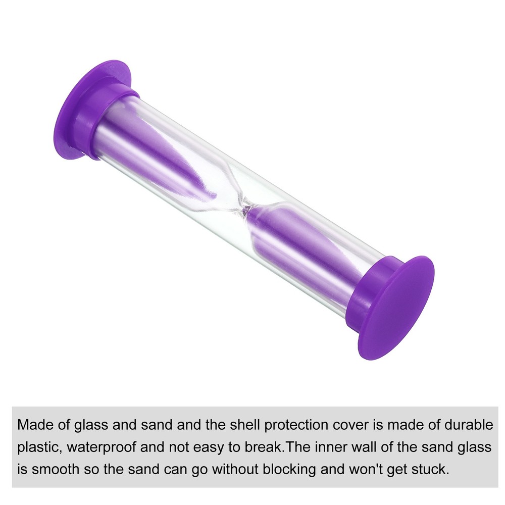 4Pcs 1 Minute Sand Timer Small Sandy Clock, Count Down Sand Glass Purple