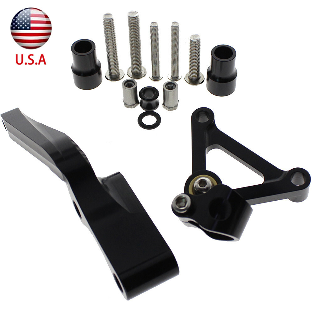 For Ducati Monster 696 CNC Steering Damper Bracket Mounting Kit Support Black