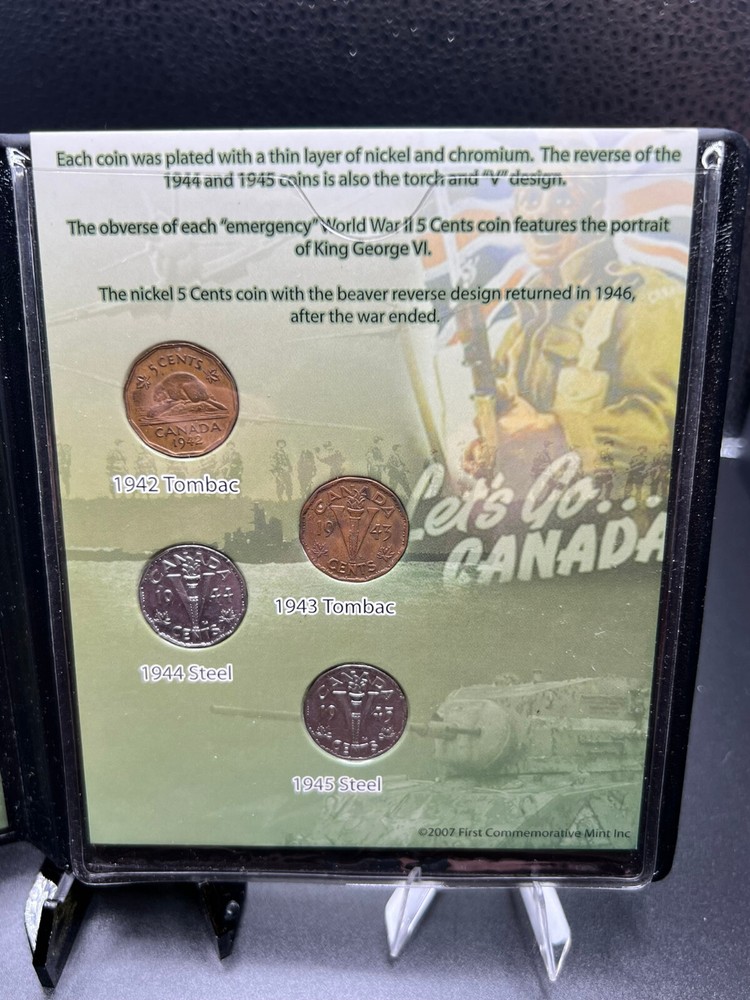 Canada First Commenmorative Mint World War 2 Canada 5cent Collection 2007