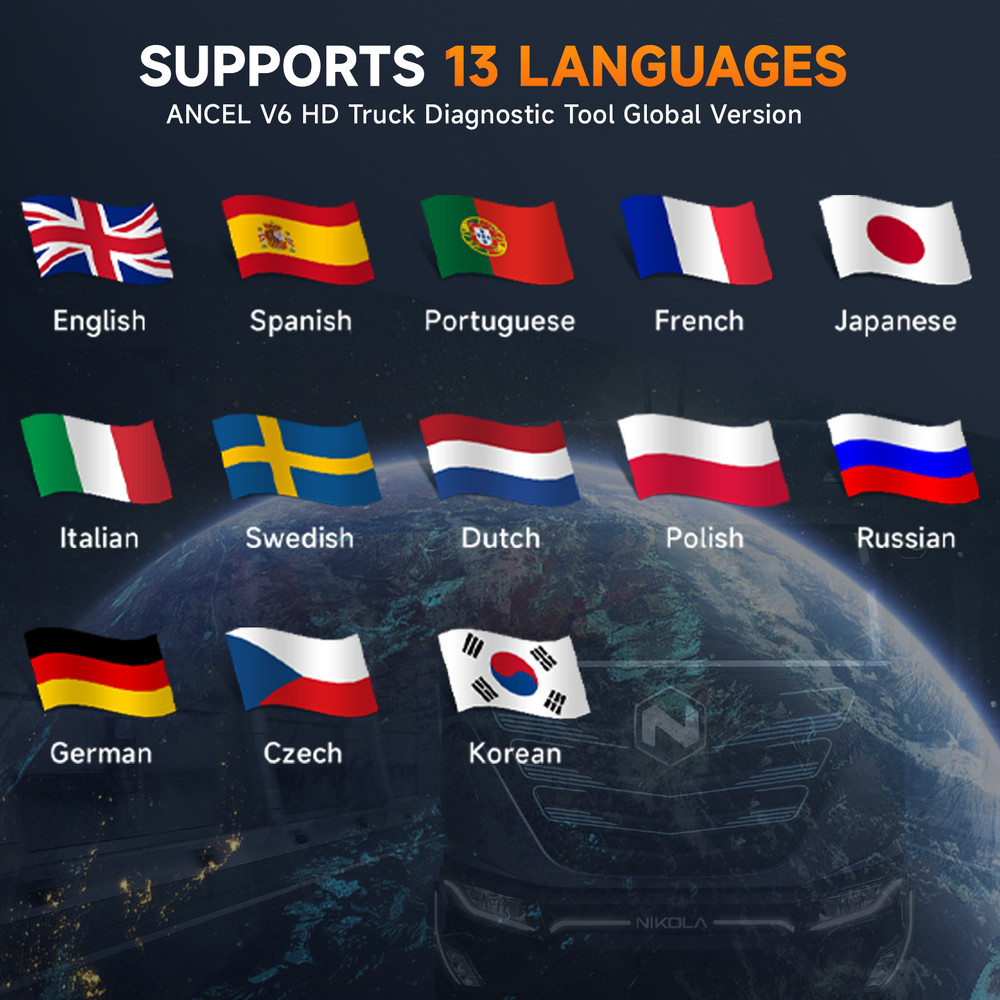 Heavy Duty HD Truck Bluetooth OBD2 Scanner Diagnostic Tool Coding Programming