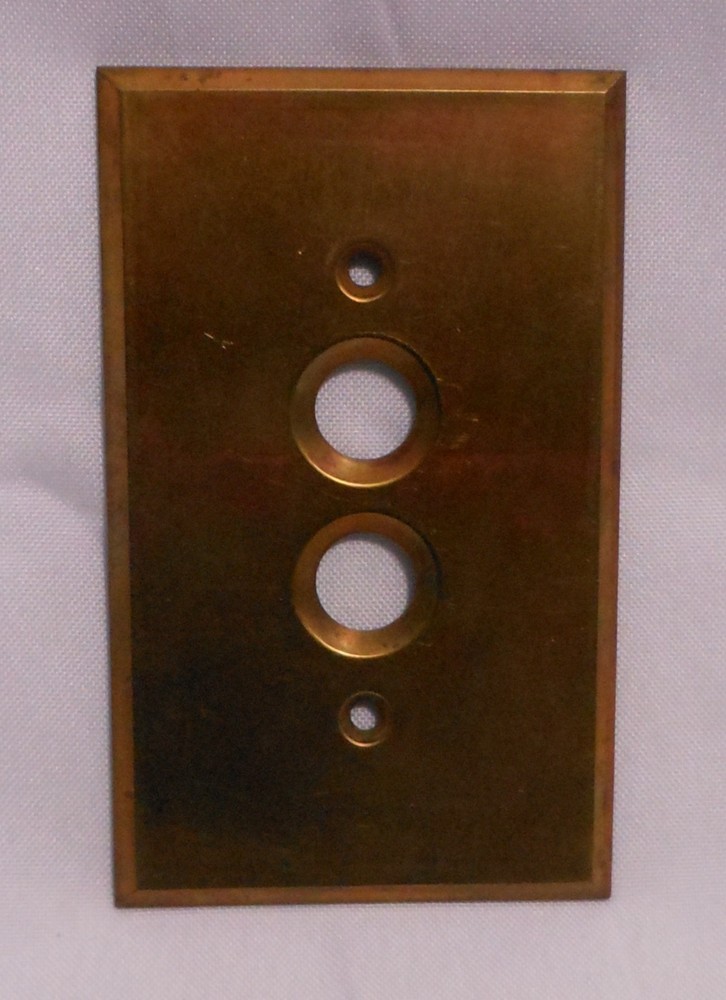 Arrow Push Button Single Light Switch Cover Plate Solid Brass 4.5" H x 2.75" W