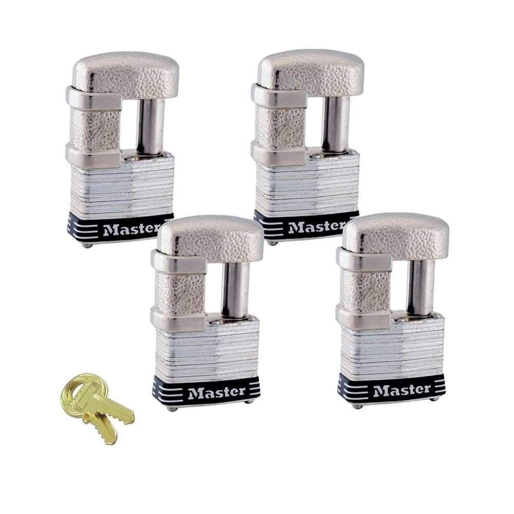 Master Lock - (4) Keyed Alike Trailer & Multi Purpose Padlocks w/ 8 Keys, 37K...