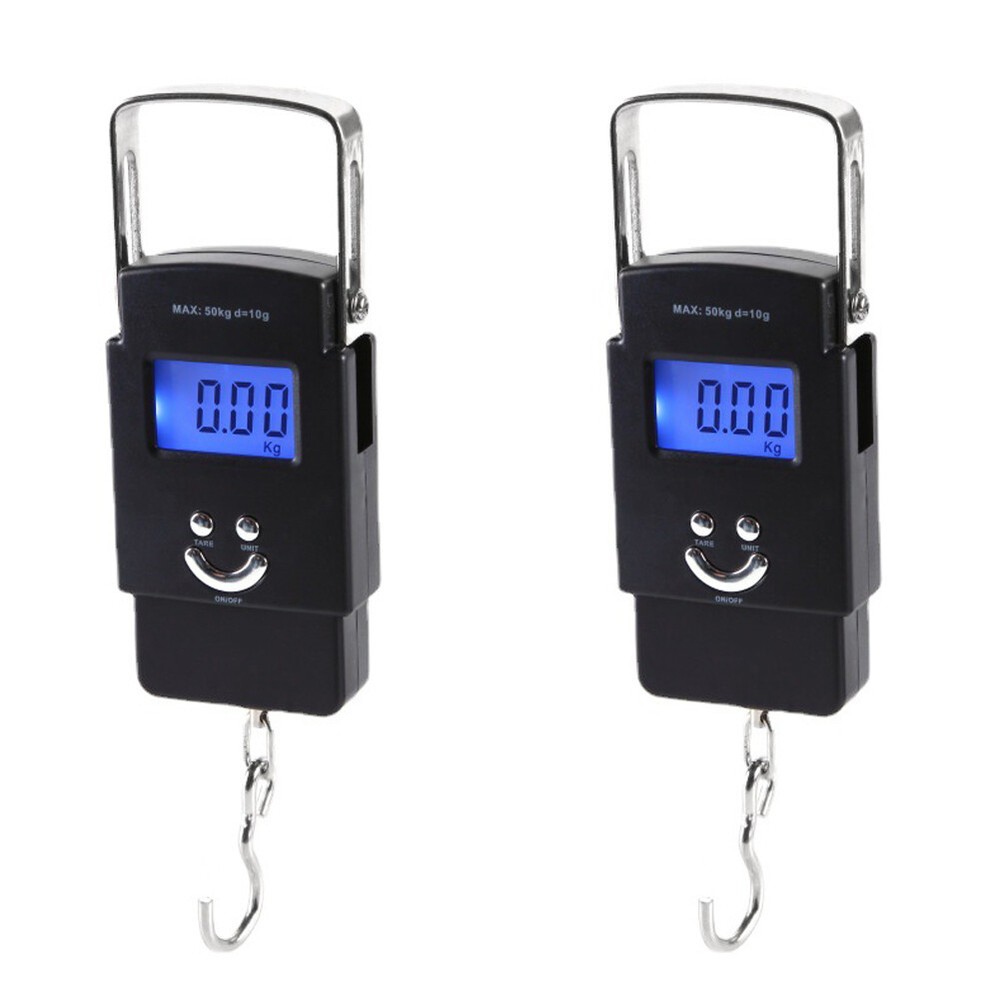 US 2-4 Pc Digital Hanging Scale Comfortable Handle Large Hook Digital LCD Screen