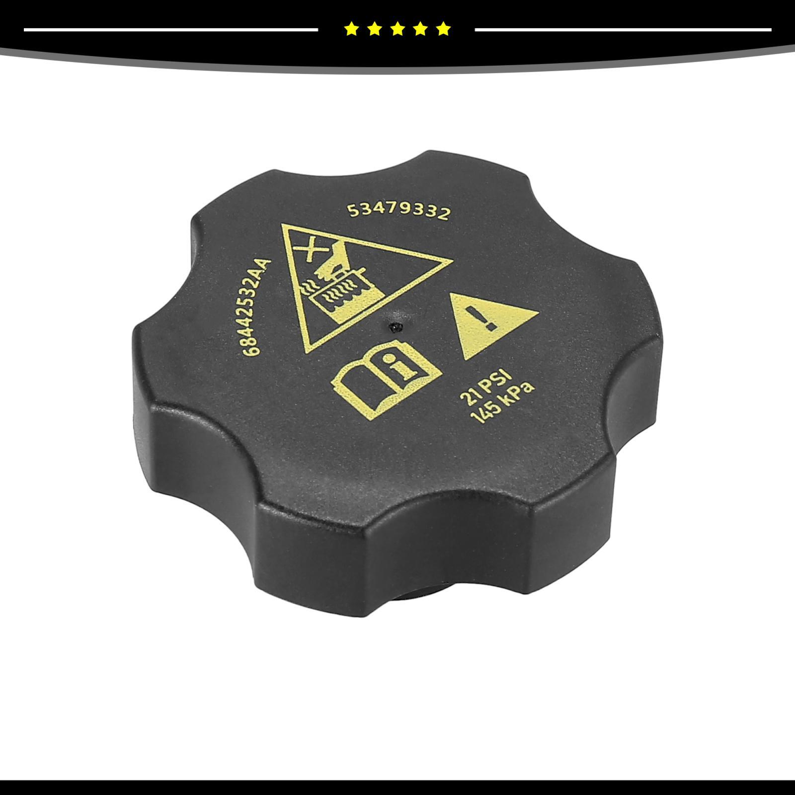 Radiator Coolant Recovery Cap 68442532AA for Jeep Grand Cherokee 2016-2021 Black