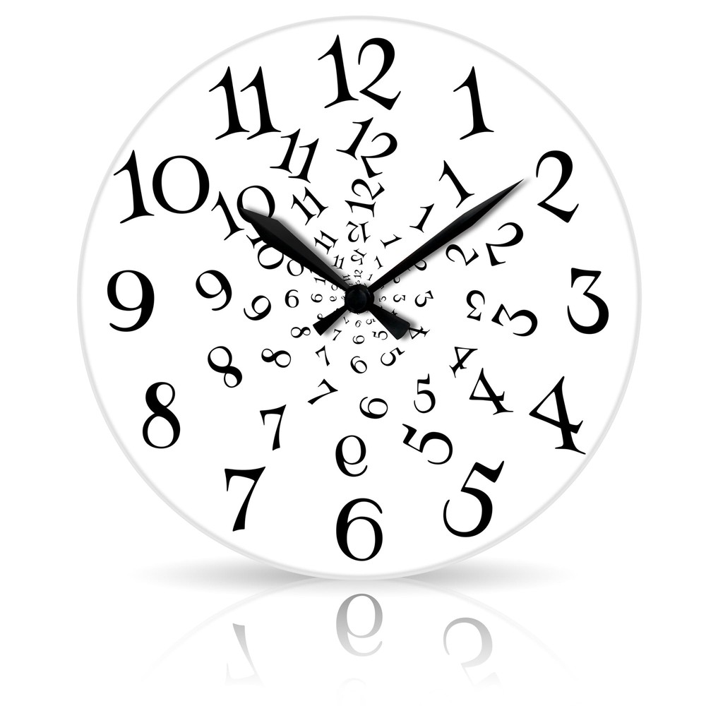 Number Vortex br Round Acrylic Wall Clock 10.75"