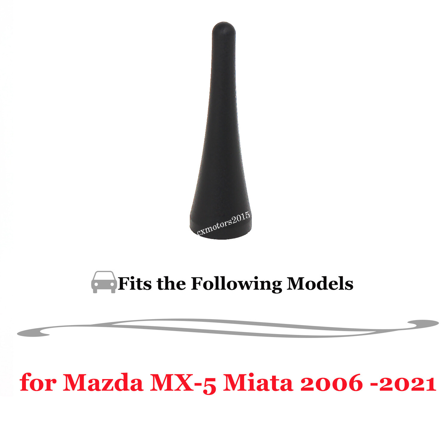 3.8" Short Stubby Antenna Mast Radio Signal Aerial For Mazda MX-5 Miata 06-20