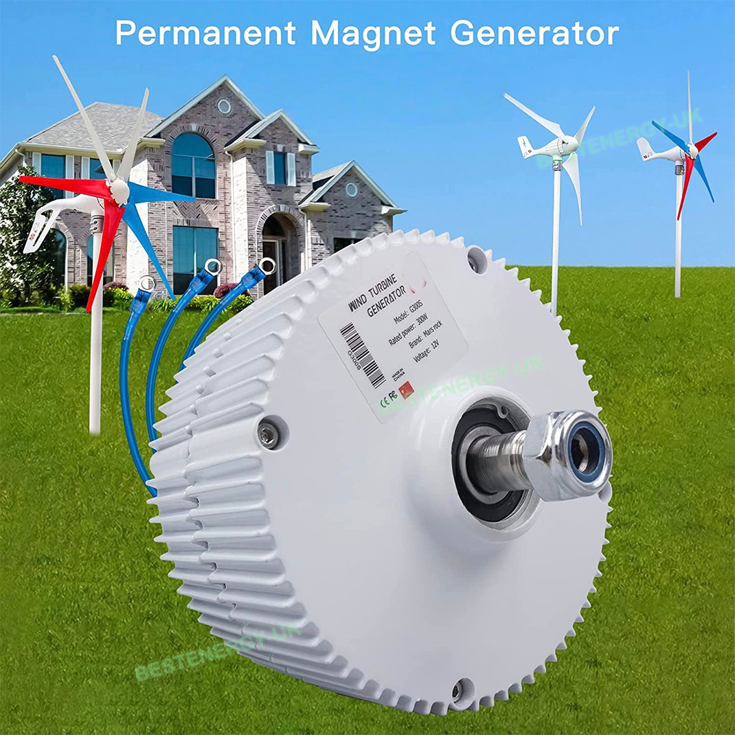 3000W Wind Turbine Permanent Magnet Generator Alternator Motor Kit 12V/24V/48V