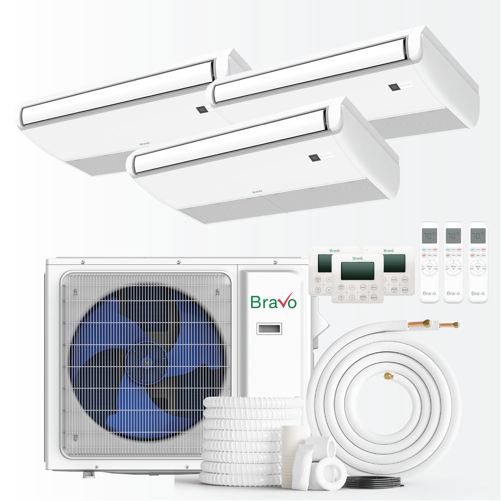 24000 BTU Tri Zone 9K+9K+9K BTU Universal Floor Ceiling Console Mini Split