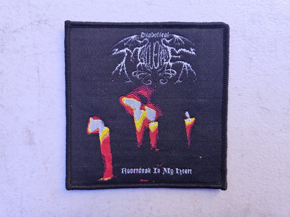 DIABOLICAL MASQUERADE, SEW ON BLACK BORDER WOVEN PATCH