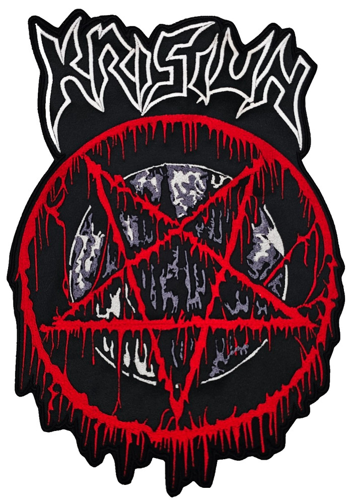KRISIUN BLACK FORCE DOMAIN SHAPED BORDER EMBROIDERED BACKPATCH