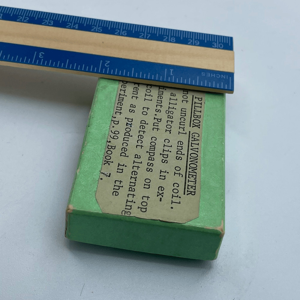 Vintage science kit pillbox Galvonometer.
