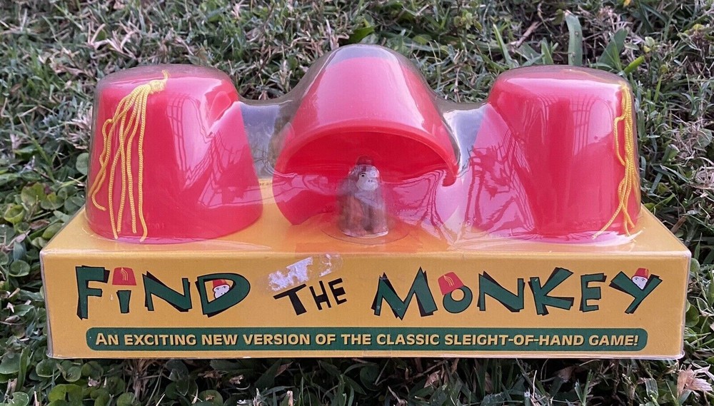 3 Shell Monkey Game Rare Vintage Mentalism Magic Trick