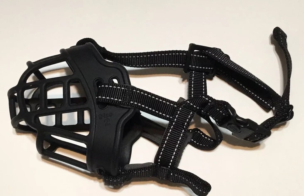 Barkless Dog Muzzle Soft Basket Silicone to Prevent Biting Chewing Barking