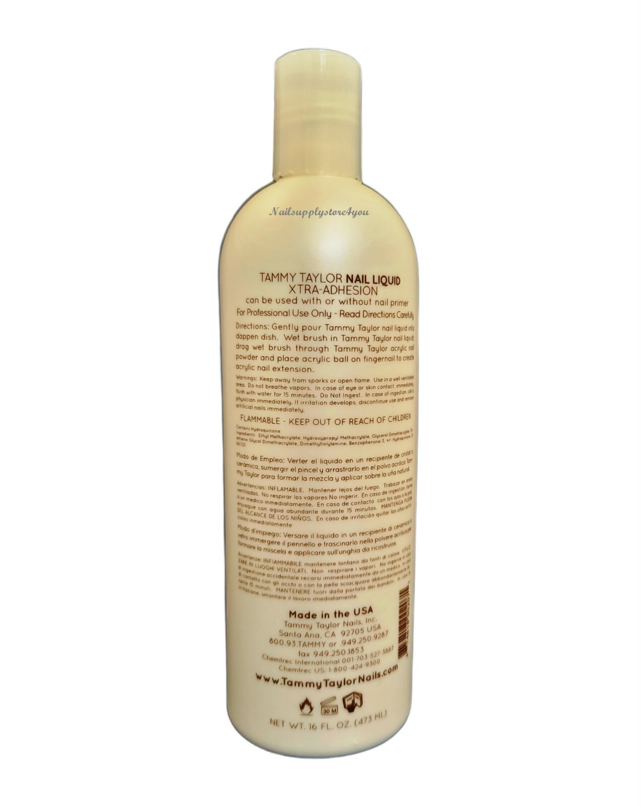 Tammy Taylor Nails - Nails Acrylic Liquid - Xtra-Adhesion 16oz