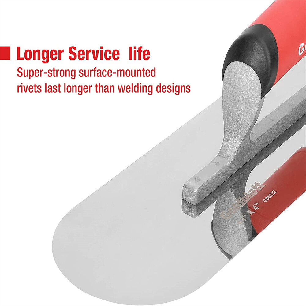 2PC Stainless Steel Trowel Set With16'' x 4-1/2'' & 14'' x 4'' Finishing Trowels