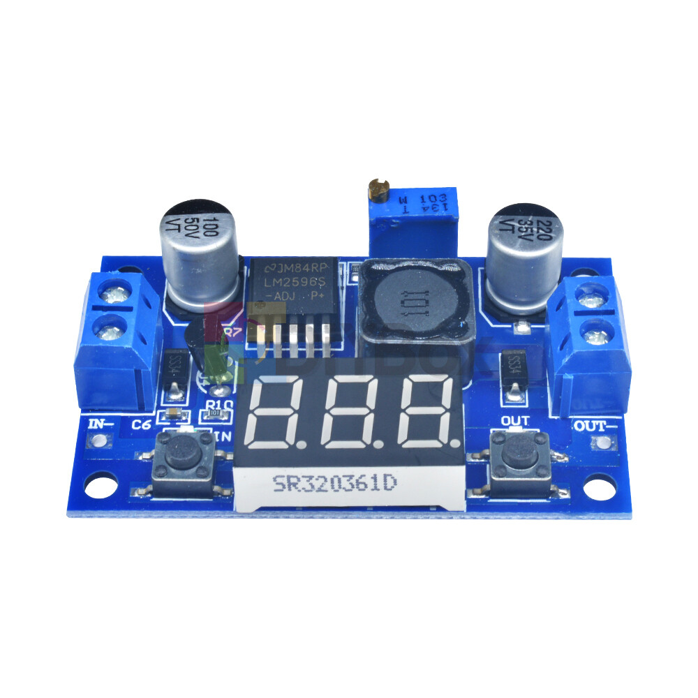 DC-DC LM2596 Power Supply Buck Converter Step-down Module+LED Display Voltmeter