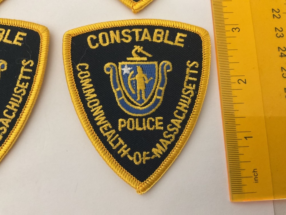 Police collectors hat patch Constable set Massachusetts 6 pieces hat size