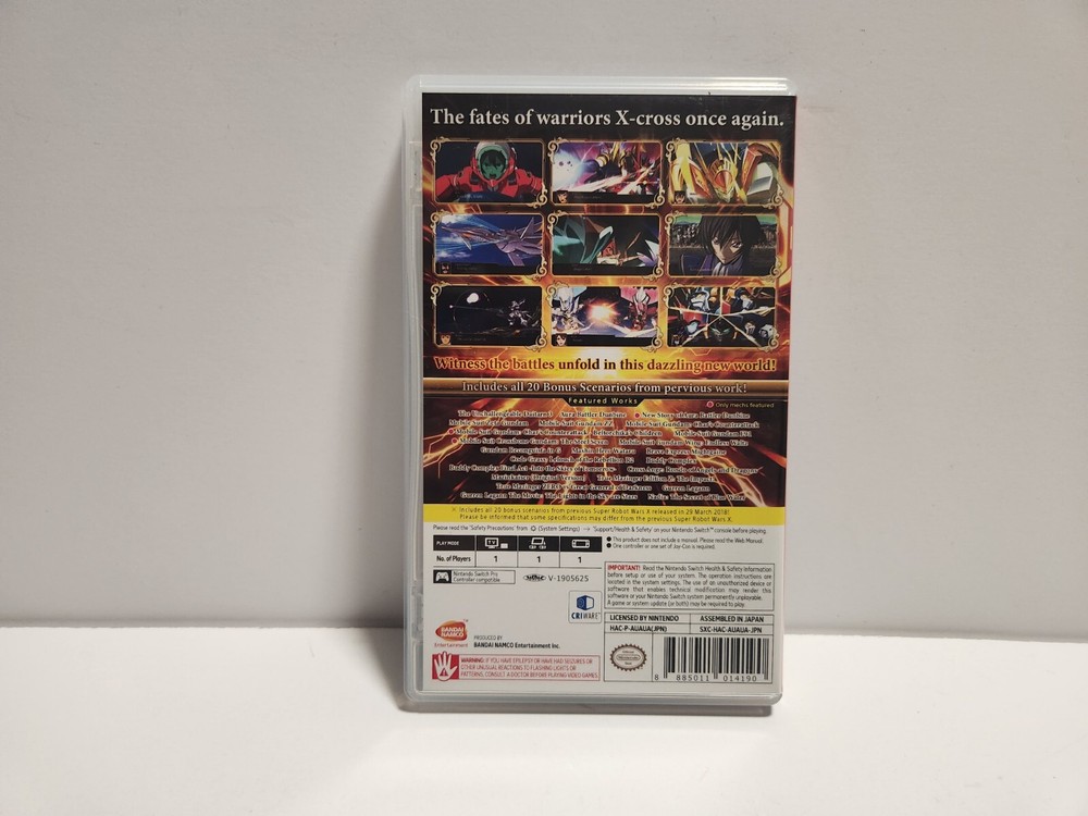 Super Robot Wars X (Nintendo Switch) Original Case Only