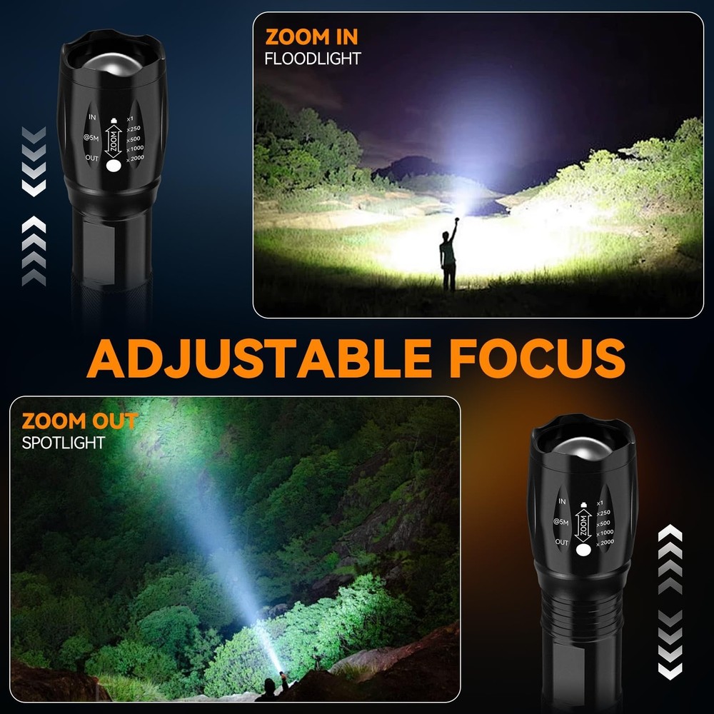 BESTSUN LED Flashlight 2 Pack, Small Flashlights Powerful High Lumens 5 Modes...