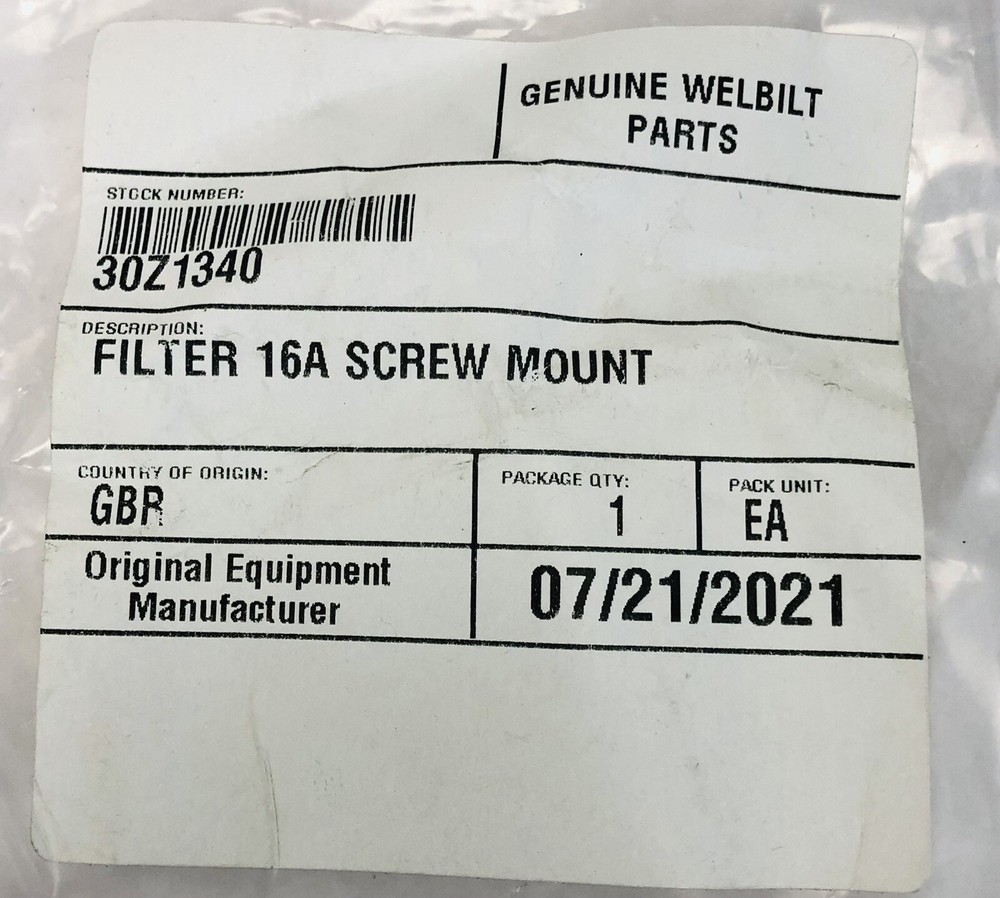 WELBILT #30Z1340 FILTER 16A SCREW MOUNT