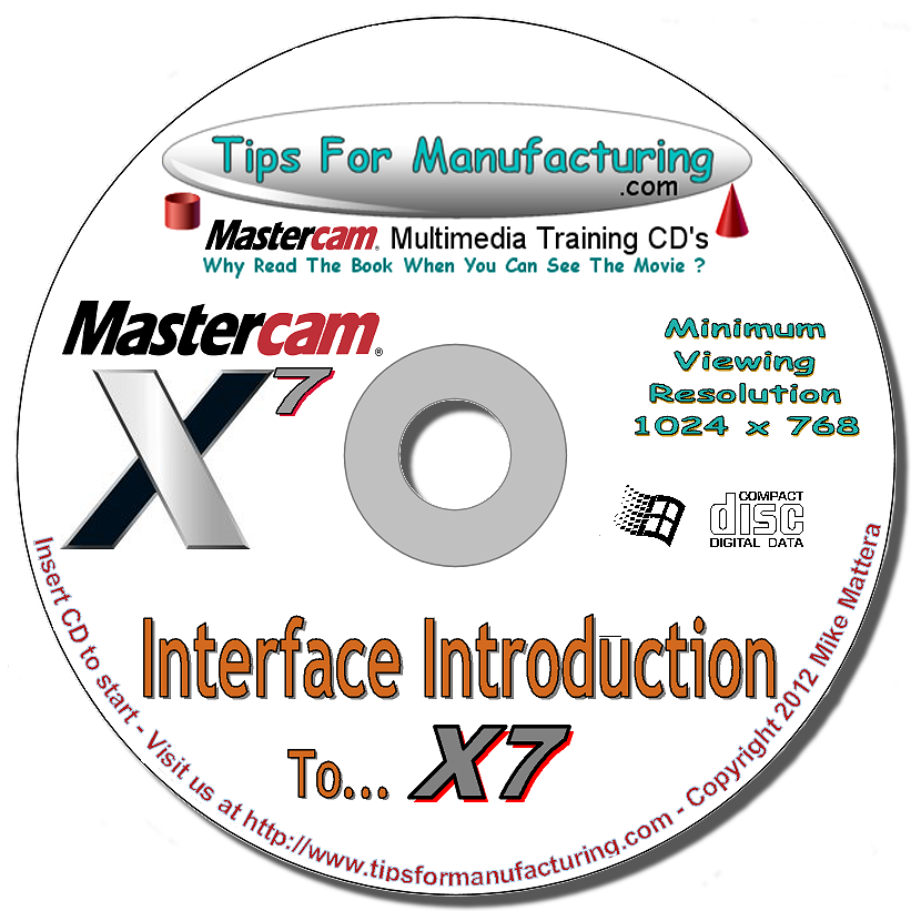 Interface Introduction To Mastercam X9, X8, X7 or X6 - Video Training