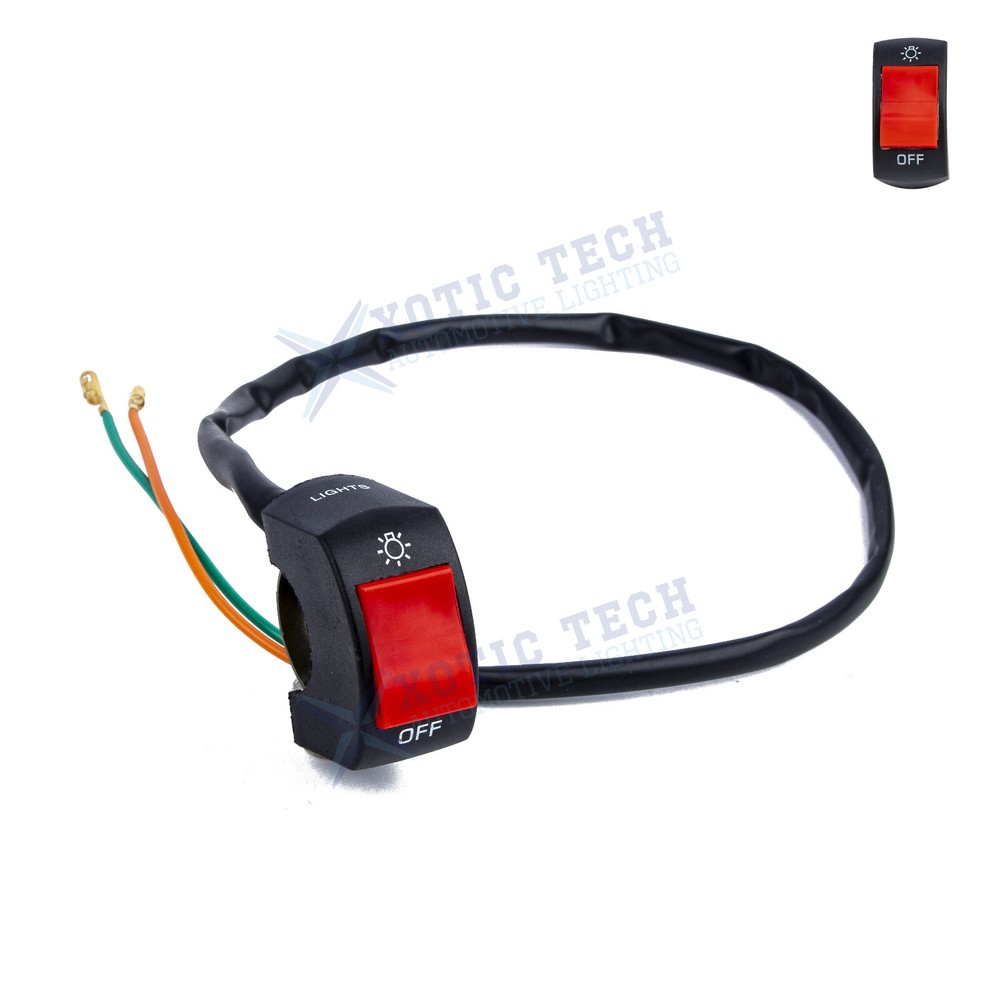 7/8″ Waterproof Motorcycle ATV Handlebar Push Button Switch Mount Toggle DC12V