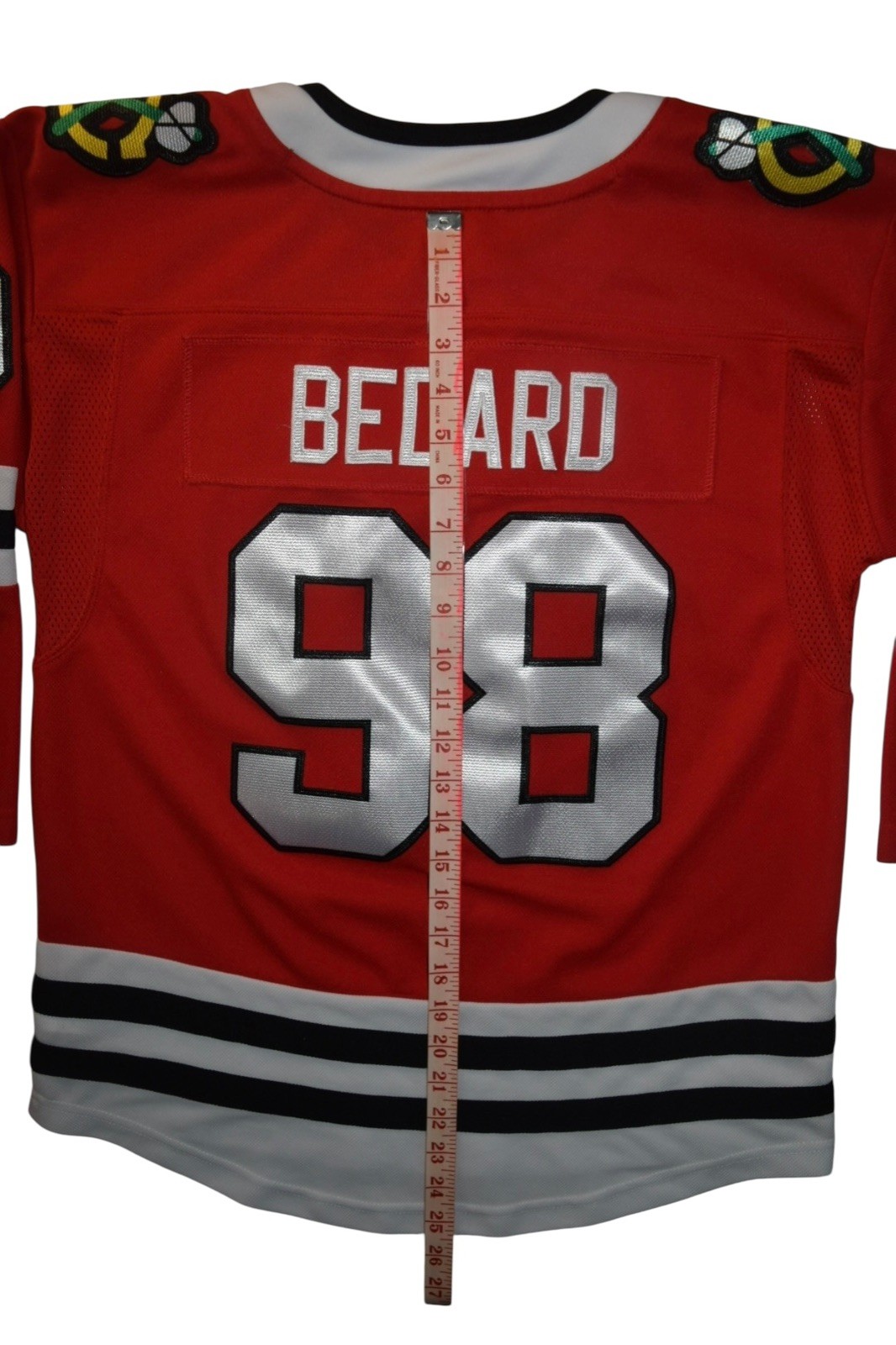 NHL Chicago Blackhawks Connor Bedard 98 Youth L/XL Red Hockey Jersey