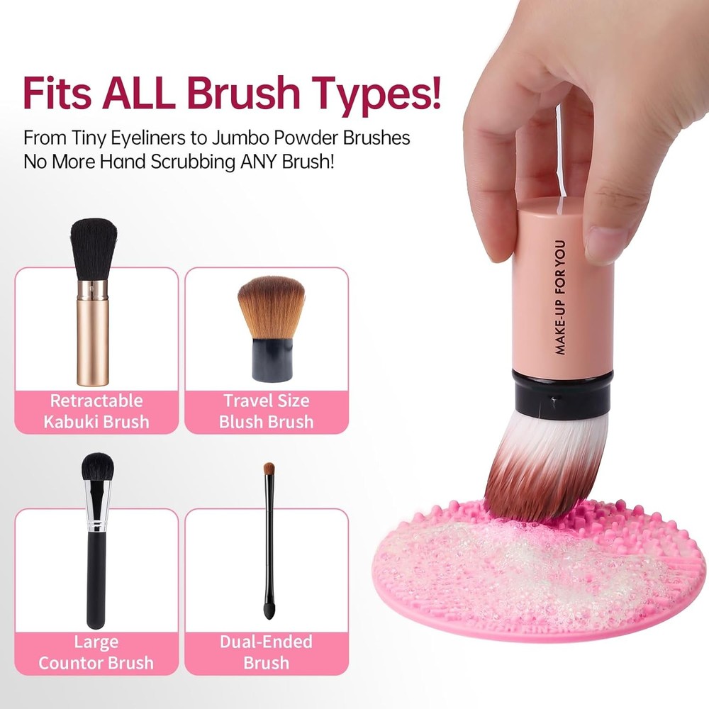 Makeup Brush Cleaner, Make Up Brush Cleaner Cleanser Solution + Brush Cleaning