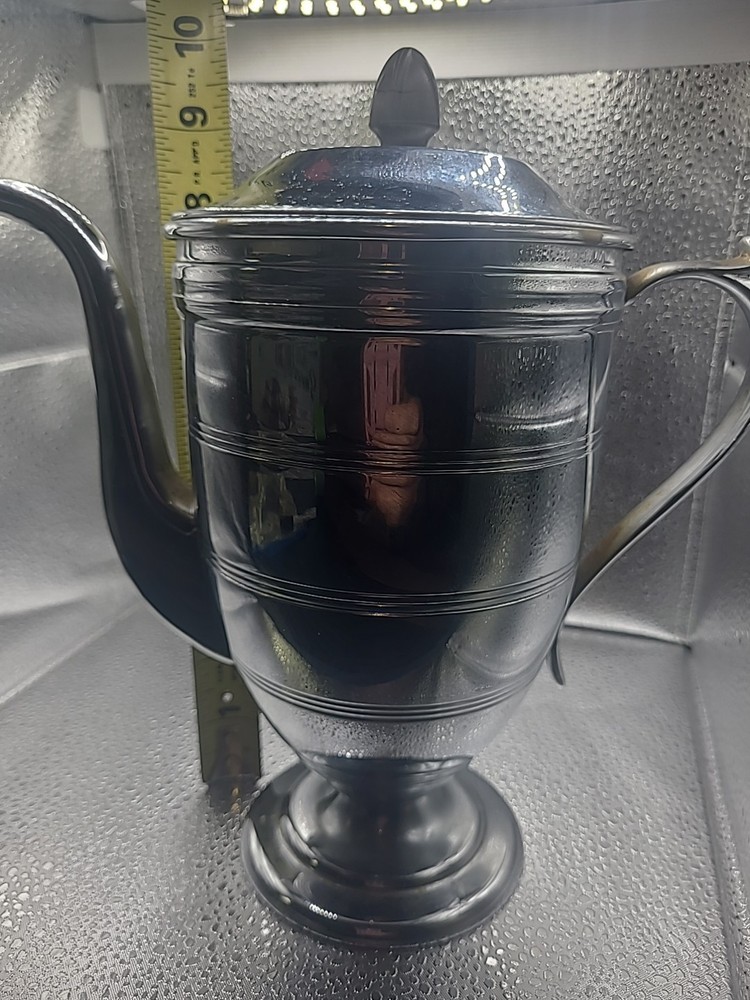 Chromium/brass Coffee/Tea Serving Pot