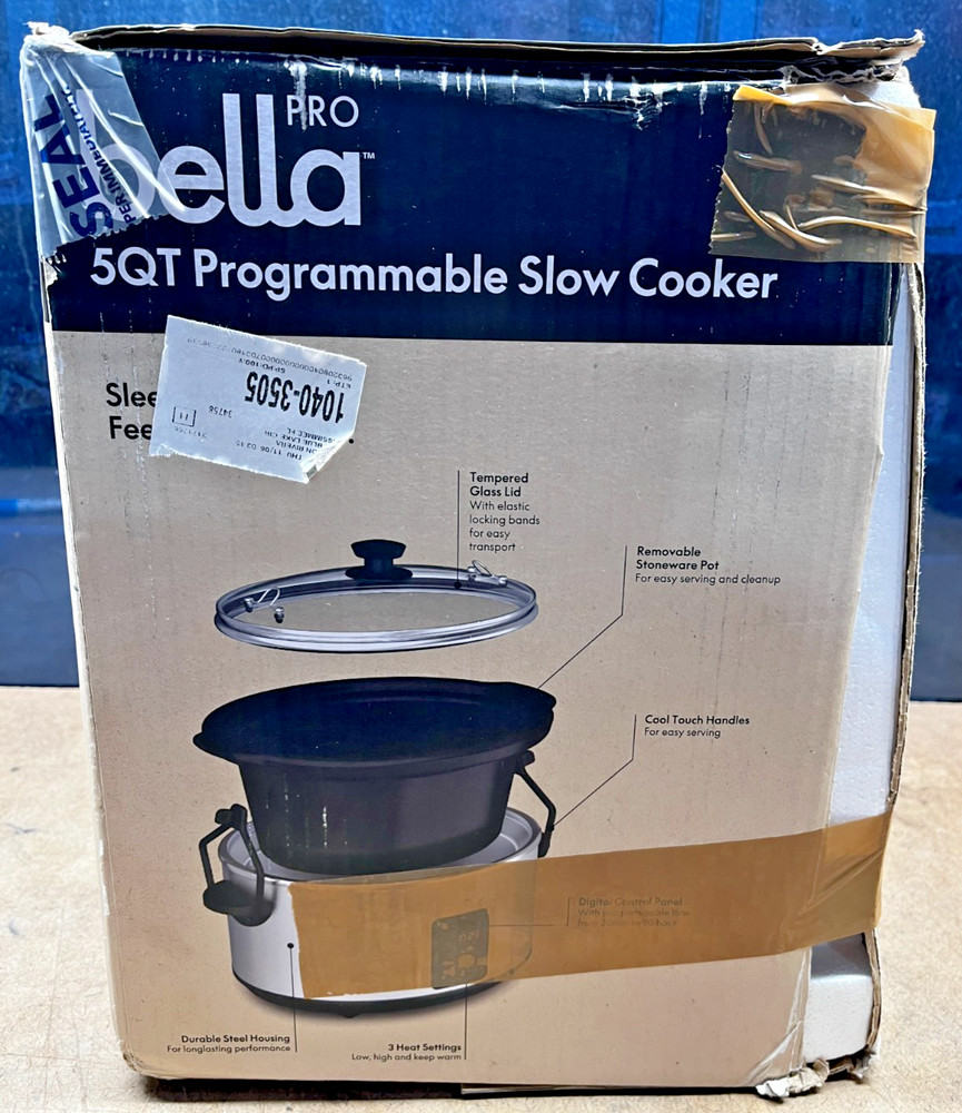 bella PRO - 5-qt. Programmable Slow Cooker - Silver
