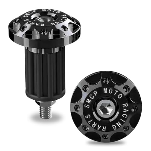 Universal Motorcycle Bar End Plug, Shockproof Handlebar End Caps, 2 PCS Black