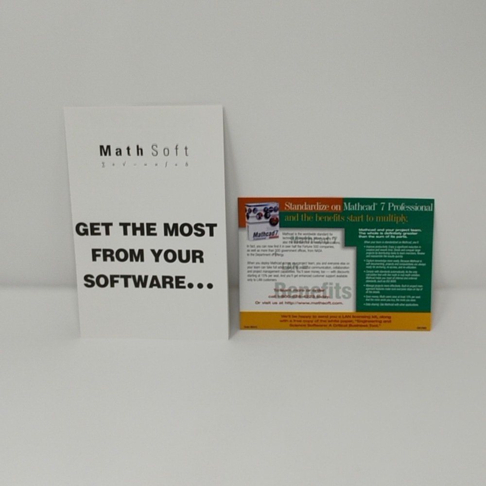Mathsoft Mathcad 7 Professional MathConnex Treasury - 2 CDs & User Guides