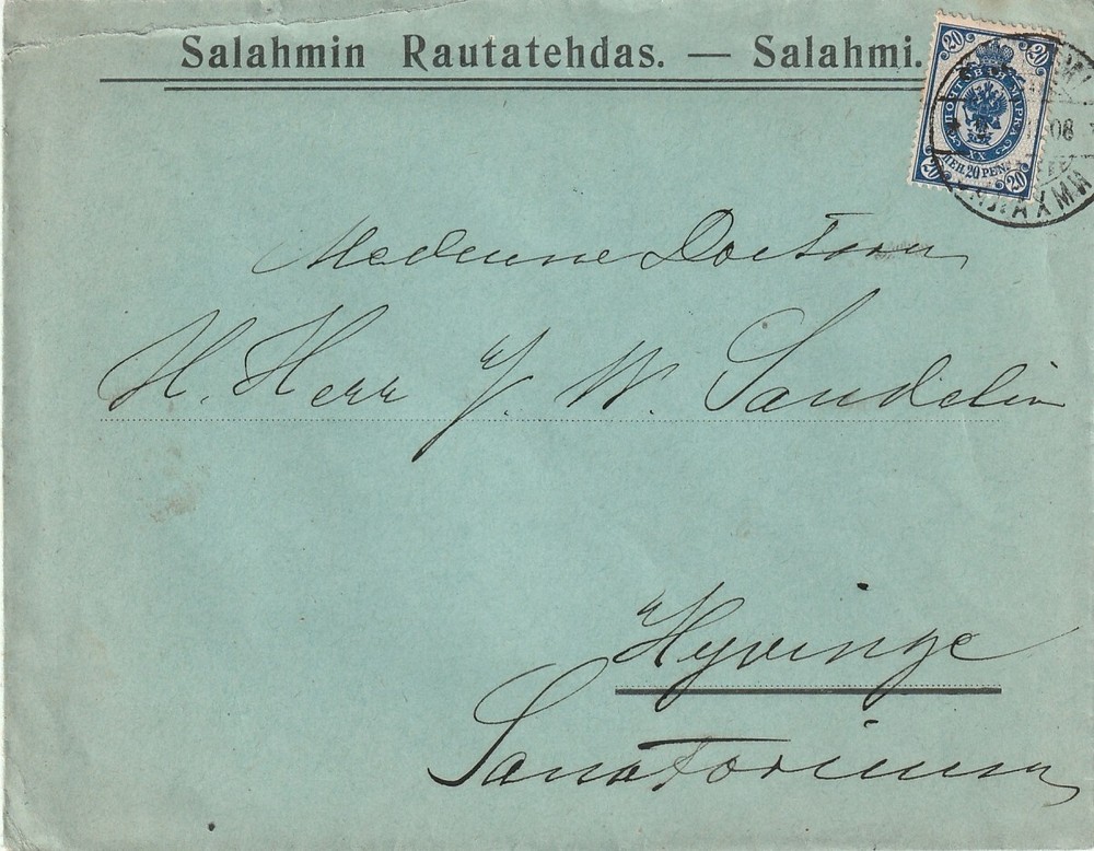 FINLAND: Cover Salahmi 1908.