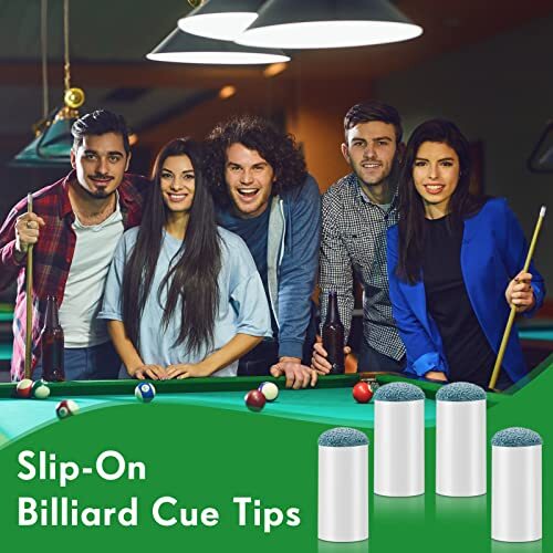 100 Pack Slip On Pool Cue Tips Replacements 4 Sizes Billiard Cue Tips