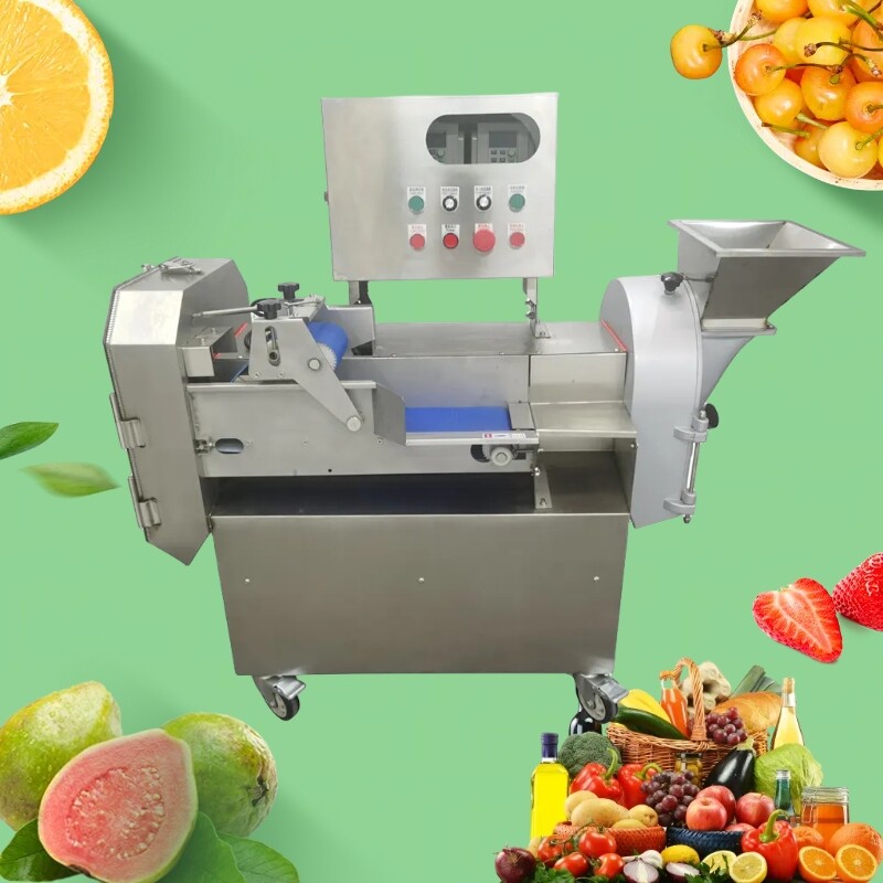 Commercial Vegetable Fruit Cutter Machine Multifunctional Choppers Double Head