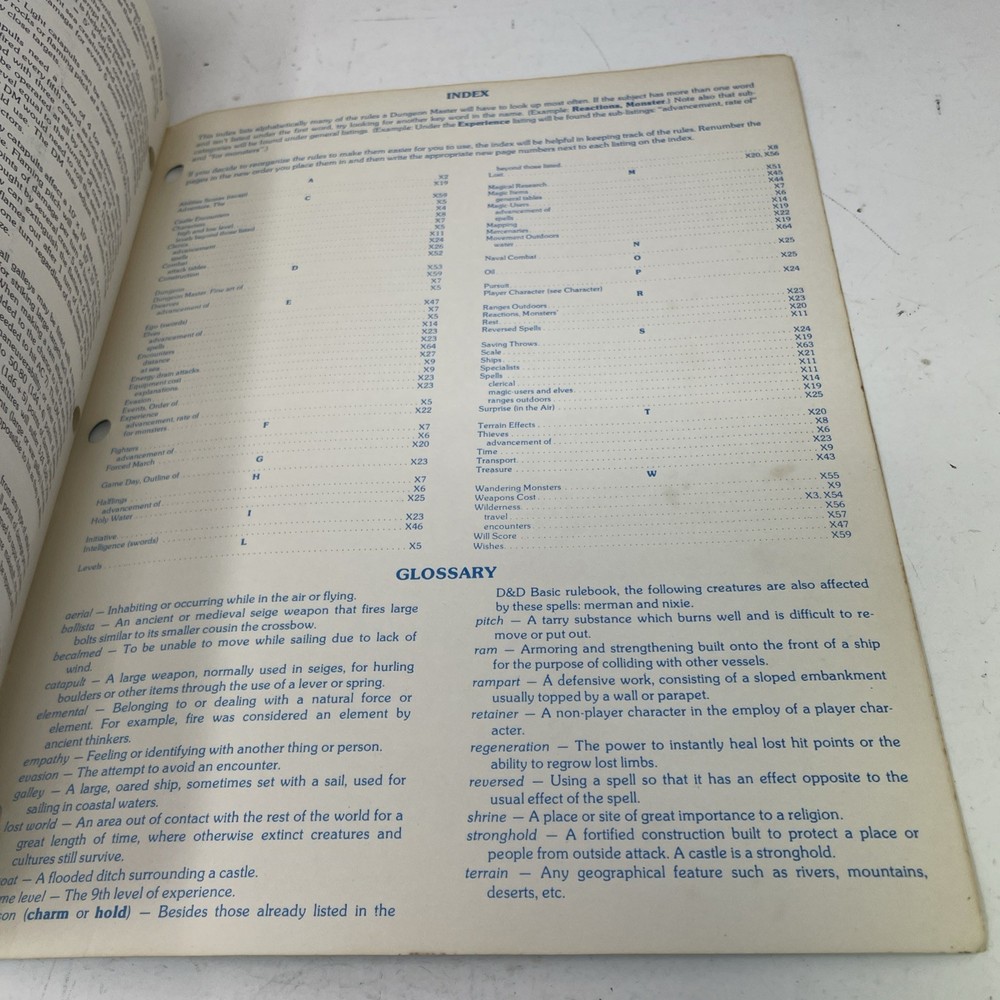 Expert Rulebook D&D basic TSR BECMI Dungeons Dragons First printing 1981