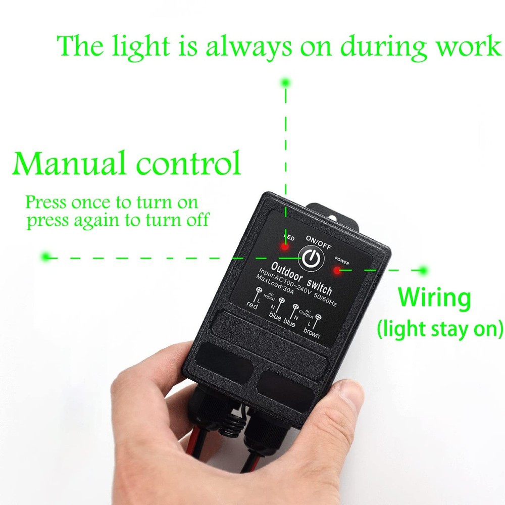 Wireless Lights swicth kit,Waterproof Remote Power Switch, AC...