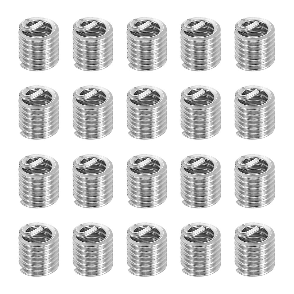 20pcs Wire Thread Inserts 6#-32 UNC 2D 7mm Helical Threaded Sleeve